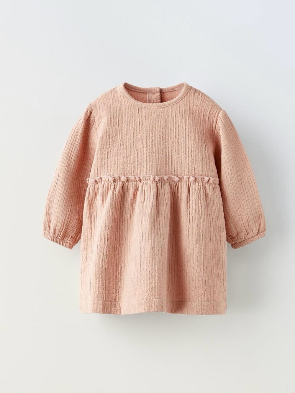 Zara Blush Pink Textured Baby Dress